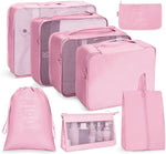Reiseaufbewahrungstaschen-Set, faltbare Aufbewahrungstasche, 7-in-1, 8-in-1-Beutel mit Kordelzug, 8-in-1-Kosmetiktasche, 8-in-1-Kulturbeutel, 9-in-1-Kosmetiktasche, 9-in-1-Kulturbeutel