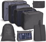 Reiseaufbewahrungstaschen-Set, faltbare Aufbewahrungstasche, 7-in-1, 8-in-1-Beutel mit Kordelzug, 8-in-1-Kosmetiktasche, 8-in-1-Kulturbeutel, 9-in-1-Kosmetiktasche, 9-in-1-Kulturbeutel