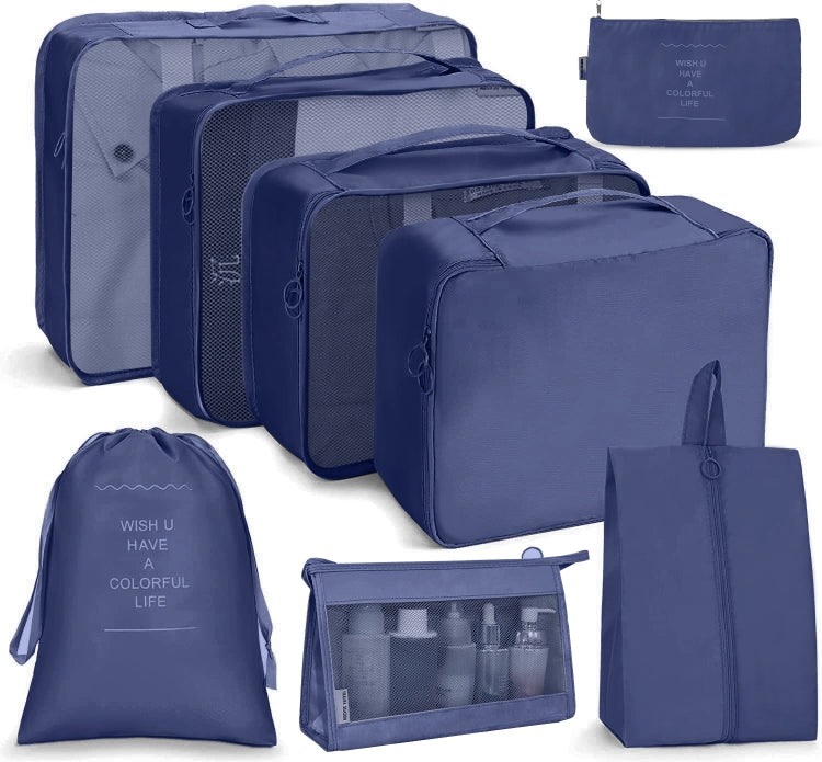 Reiseaufbewahrungstaschen-Set, faltbare Aufbewahrungstasche, 7-in-1, 8-in-1-Beutel mit Kordelzug, 8-in-1-Kosmetiktasche, 8-in-1-Kulturbeutel, 9-in-1-Kosmetiktasche, 9-in-1-Kulturbeutel