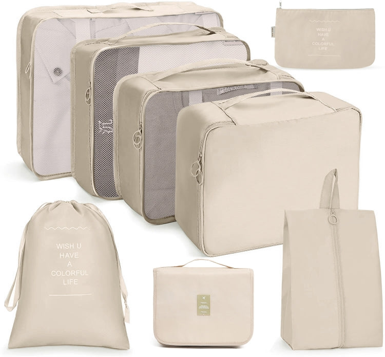 Reiseaufbewahrungstaschen-Set, faltbare Aufbewahrungstasche, 7-in-1, 8-in-1-Beutel mit Kordelzug, 8-in-1-Kosmetiktasche, 8-in-1-Kulturbeutel, 9-in-1-Kosmetiktasche, 9-in-1-Kulturbeutel