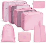Reiseaufbewahrungstaschen-Set, faltbare Aufbewahrungstasche, 7-in-1, 8-in-1-Beutel mit Kordelzug, 8-in-1-Kosmetiktasche, 8-in-1-Kulturbeutel, 9-in-1-Kosmetiktasche, 9-in-1-Kulturbeutel