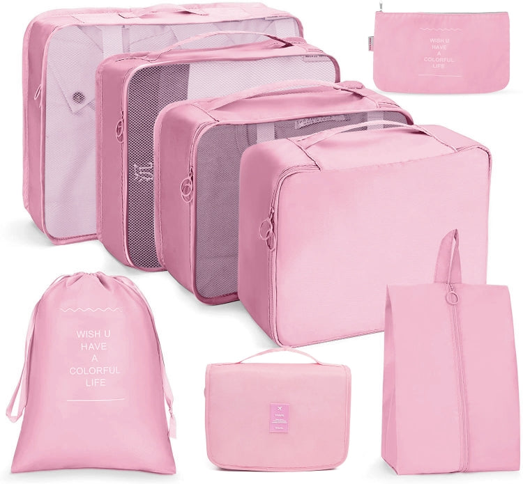Reiseaufbewahrungstaschen-Set, faltbare Aufbewahrungstasche, 7-in-1, 8-in-1-Beutel mit Kordelzug, 8-in-1-Kosmetiktasche, 8-in-1-Kulturbeutel, 9-in-1-Kosmetiktasche, 9-in-1-Kulturbeutel