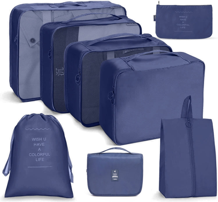 Reiseaufbewahrungstaschen-Set, faltbare Aufbewahrungstasche, 7-in-1, 8-in-1-Beutel mit Kordelzug, 8-in-1-Kosmetiktasche, 8-in-1-Kulturbeutel, 9-in-1-Kosmetiktasche, 9-in-1-Kulturbeutel