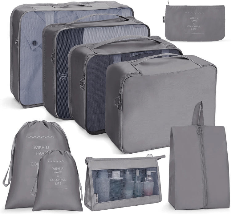 Reiseaufbewahrungstaschen-Set, faltbare Aufbewahrungstasche, 7-in-1, 8-in-1-Beutel mit Kordelzug, 8-in-1-Kosmetiktasche, 8-in-1-Kulturbeutel, 9-in-1-Kosmetiktasche, 9-in-1-Kulturbeutel