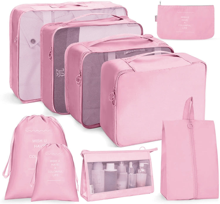 Reiseaufbewahrungstaschen-Set, faltbare Aufbewahrungstasche, 7-in-1, 8-in-1-Beutel mit Kordelzug, 8-in-1-Kosmetiktasche, 8-in-1-Kulturbeutel, 9-in-1-Kosmetiktasche, 9-in-1-Kulturbeutel