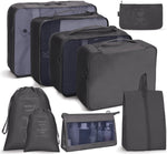 Reiseaufbewahrungstaschen-Set, faltbare Aufbewahrungstasche, 7-in-1, 8-in-1-Beutel mit Kordelzug, 8-in-1-Kosmetiktasche, 8-in-1-Kulturbeutel, 9-in-1-Kosmetiktasche, 9-in-1-Kulturbeutel