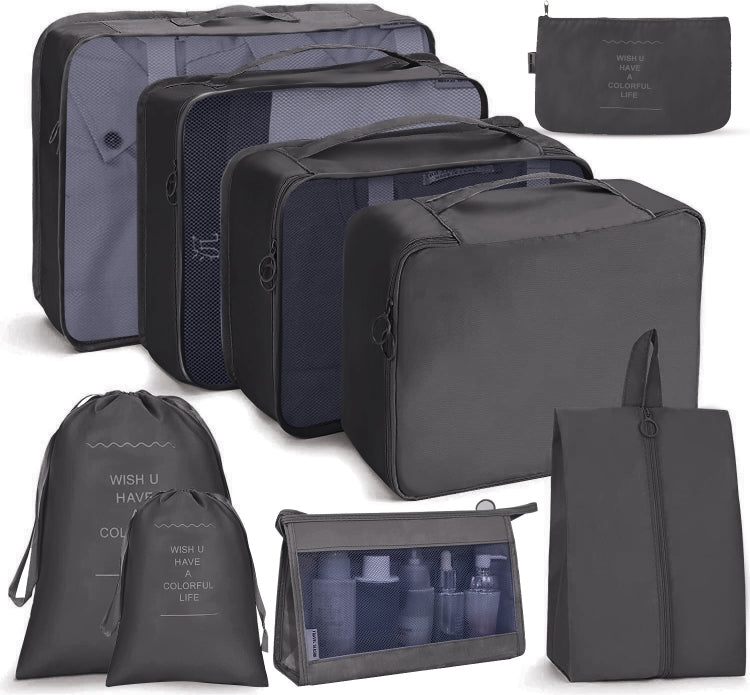 Reiseaufbewahrungstaschen-Set, faltbare Aufbewahrungstasche, 7-in-1, 8-in-1-Beutel mit Kordelzug, 8-in-1-Kosmetiktasche, 8-in-1-Kulturbeutel, 9-in-1-Kosmetiktasche, 9-in-1-Kulturbeutel