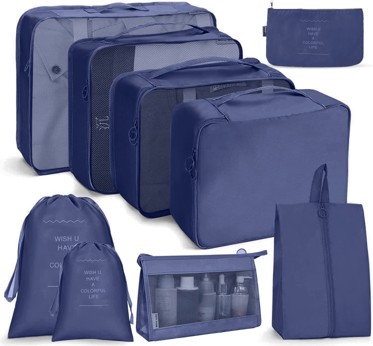 Reiseaufbewahrungstaschen-Set, faltbare Aufbewahrungstasche, 7-in-1, 8-in-1-Beutel mit Kordelzug, 8-in-1-Kosmetiktasche, 8-in-1-Kulturbeutel, 9-in-1-Kosmetiktasche, 9-in-1-Kulturbeutel