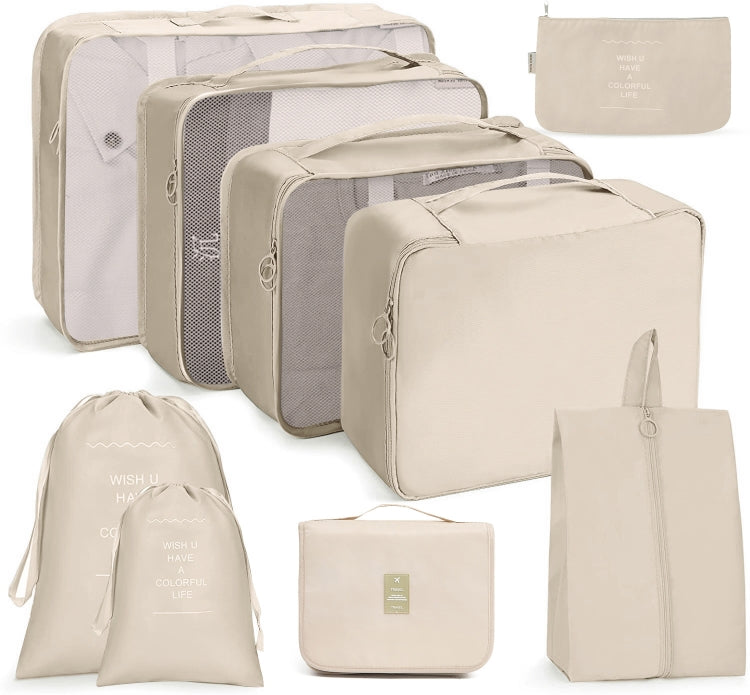 Reiseaufbewahrungstaschen-Set, faltbare Aufbewahrungstasche, 7-in-1, 8-in-1-Beutel mit Kordelzug, 8-in-1-Kosmetiktasche, 8-in-1-Kulturbeutel, 9-in-1-Kosmetiktasche, 9-in-1-Kulturbeutel