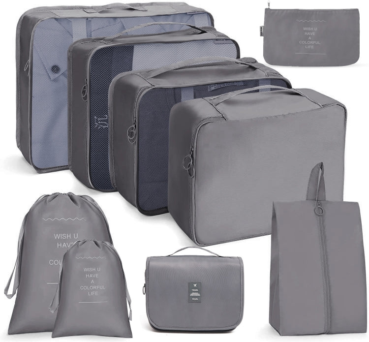 Reiseaufbewahrungstaschen-Set, faltbare Aufbewahrungstasche, 7-in-1, 8-in-1-Beutel mit Kordelzug, 8-in-1-Kosmetiktasche, 8-in-1-Kulturbeutel, 9-in-1-Kosmetiktasche, 9-in-1-Kulturbeutel