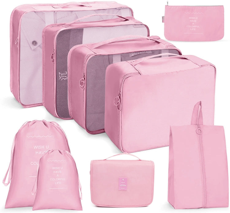 Reiseaufbewahrungstaschen-Set, faltbare Aufbewahrungstasche, 7-in-1, 8-in-1-Beutel mit Kordelzug, 8-in-1-Kosmetiktasche, 8-in-1-Kulturbeutel, 9-in-1-Kosmetiktasche, 9-in-1-Kulturbeutel