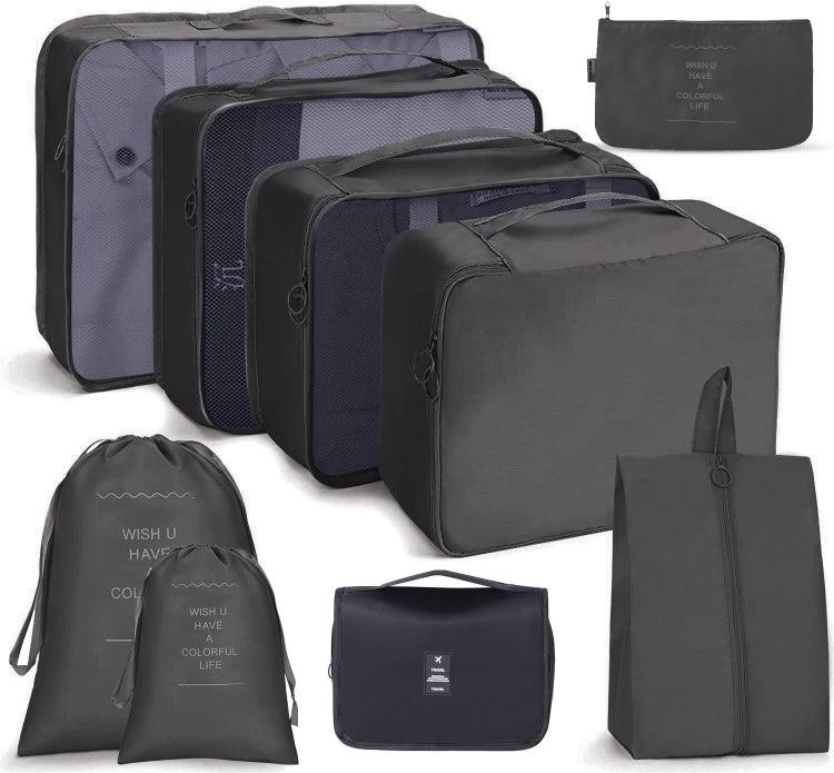 Reiseaufbewahrungstaschen-Set, faltbare Aufbewahrungstasche, 7-in-1, 8-in-1-Beutel mit Kordelzug, 8-in-1-Kosmetiktasche, 8-in-1-Kulturbeutel, 9-in-1-Kosmetiktasche, 9-in-1-Kulturbeutel