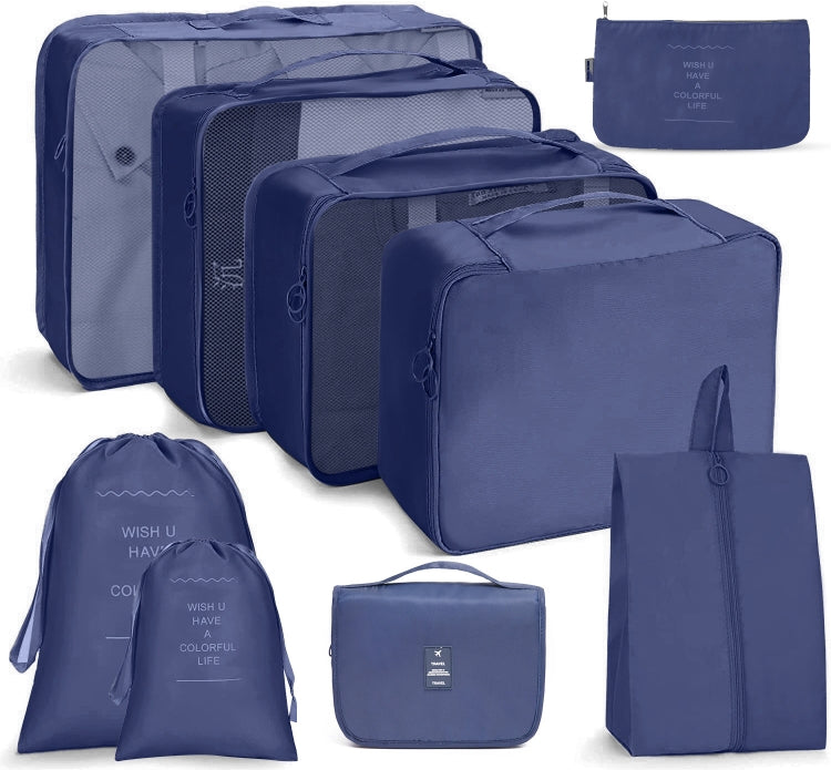 Reiseaufbewahrungstaschen-Set, faltbare Aufbewahrungstasche, 7-in-1, 8-in-1-Beutel mit Kordelzug, 8-in-1-Kosmetiktasche, 8-in-1-Kulturbeutel, 9-in-1-Kosmetiktasche, 9-in-1-Kulturbeutel
