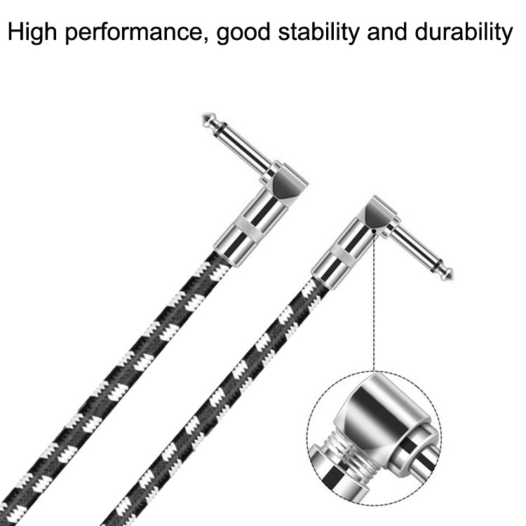 2 Winkelstecker 6,35mm Gitarrenkabel sauerstofffreier Kupferkern TS großes zweikerniges Kabel, 0,15m, 0,3m, 0,5m, 1m, 1,5m, 2m, 3m, 5m, 8m, 10m