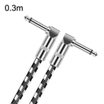 2 Winkelstecker 6,35mm Gitarrenkabel sauerstofffreier Kupferkern TS großes zweikerniges Kabel, 0,15m, 0,3m, 0,5m, 1m, 1,5m, 2m, 3m, 5m, 8m, 10m