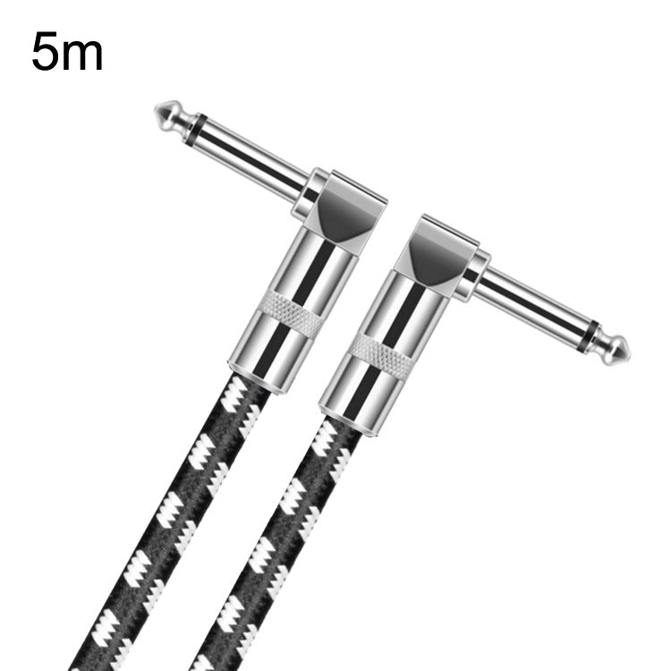 2 Winkelstecker 6,35mm Gitarrenkabel sauerstofffreier Kupferkern TS großes zweikerniges Kabel, 0,15m, 0,3m, 0,5m, 1m, 1,5m, 2m, 3m, 5m, 8m, 10m