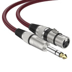 Rot und Schwarz Netz TRS 6,35mm Stecker zu Caron Buchse Mikrofon XLR Balanced Kabel, 0,5m, 1m, 1,8m, 3m, 5m, 8m, 10m, 12m, 15m, 20m, 25m, 30m
