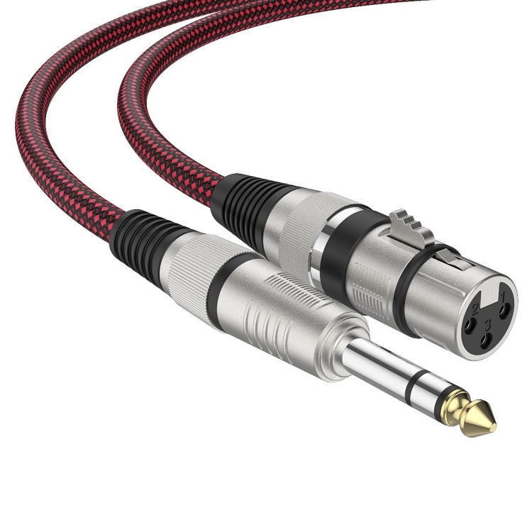 Rot und Schwarz Netz TRS 6,35mm Stecker zu Caron Buchse Mikrofon XLR Balanced Kabel, 0,5m, 1m, 1,8m, 3m, 5m, 8m, 10m, 12m, 15m, 20m, 25m, 30m