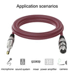 Rot und Schwarz Netz TRS 6,35mm Stecker zu Caron Buchse Mikrofon XLR Balanced Kabel, 0,5m, 1m, 1,8m, 3m, 5m, 8m, 10m, 12m, 15m, 20m, 25m, 30m