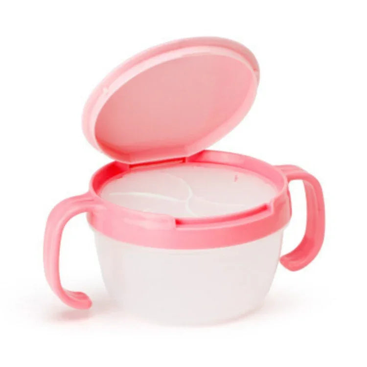 Babyprodukte Anti-Spritz-Design Baby Doppelte Griffe Keks Kleine Schüssel Snackbecher