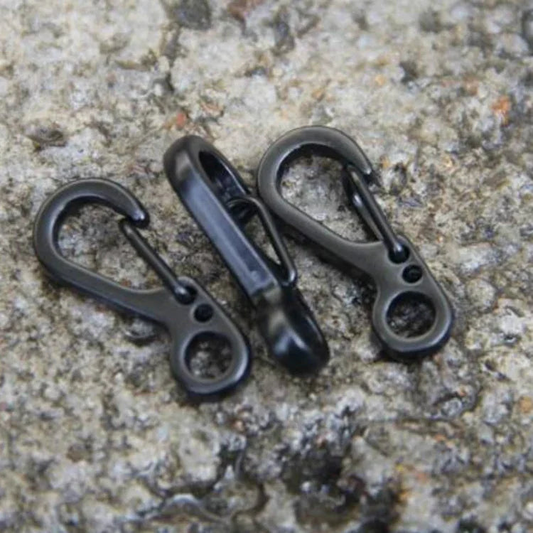 10 STÜCK SF Version Einfache Mini-Feder-Hänge-Schnalle Schlüsselanhänger-Schnalle, geeignet für Schirmseile bis 5mm