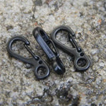 10 STÜCK SF Version Einfache Mini-Feder-Hänge-Schnalle Schlüsselanhänger-Schnalle, geeignet für Schirmseile bis 5mm