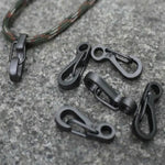 10 STÜCK SF Version Einfache Mini-Feder-Hänge-Schnalle Schlüsselanhänger-Schnalle, geeignet für Schirmseile bis 5mm