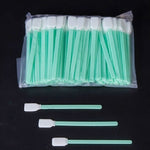 100 Stück Inkjet-Schwamm-Flachkopf-Reinigungsstäbchen Industriestange, 13cm