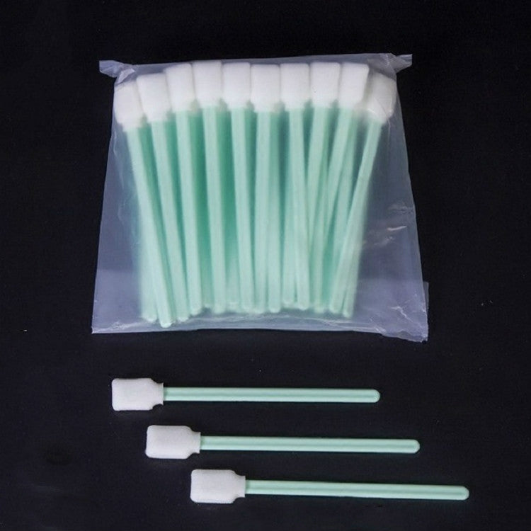 100 Stück Inkjet-Schwamm-Flachkopf-Reinigungsstäbchen Industriestange, 13cm