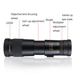LUXUN 10-30x40 Einzelrohr HD Hochleistungs-Teleskop Handy Mini-Teleskop, Teleskop & Telefonclip & Stativ