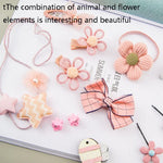 Little Girl Hair Accessories Set Gift Box Children Hairpin Combination Girl Jewelry Headdress Birthday Gift, Unicorn, Bee Models