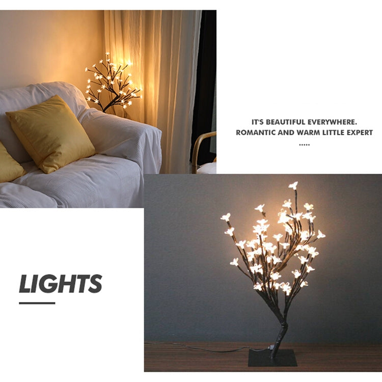 Cherry Tree Lamp Table Lamp Room Layout Decoration Creative Bedside Night Light Gift, 24 Lights Bauhinia Black Tree, 36 Lights Bauhinia Black Tree, 48 Lights Bauhinia Black Tree, 24 Lights Fiber Optic Black tree, 36 Lights Fiber Optic Black tree       ...
