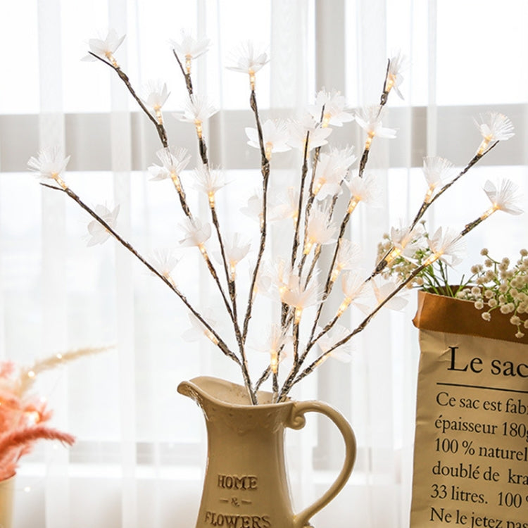 LED-Lichtschlauch mit Glasfaserblumen, Ast-Lichterkette, Raum-, Schlafzimmer-Romantik-Deko-Laterne