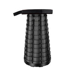 Tragbarer klappbarer Teleskop-Hocker aus Kunststoff für Outdoor, Camping, Angeln, Garten, 47cm (Schwarz), 47cm (Rot), 47cm (Gelb)