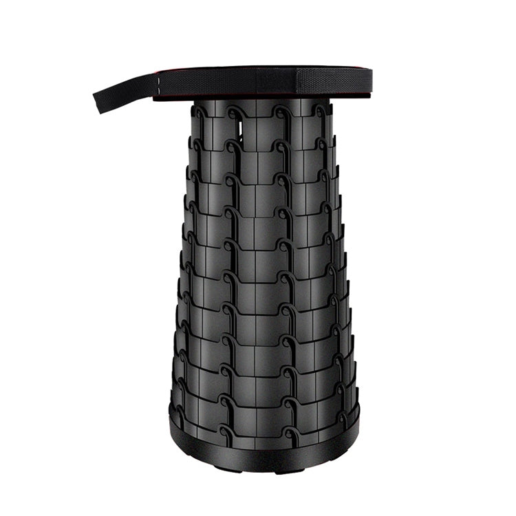 Tragbarer klappbarer Teleskop-Hocker aus Kunststoff für Outdoor, Camping, Angeln, Garten, 47cm (Schwarz), 47cm (Rot), 47cm (Gelb)