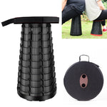 Tragbarer klappbarer Teleskop-Hocker aus Kunststoff für Outdoor, Camping, Angeln, Garten, 47cm (Schwarz), 47cm (Rot), 47cm (Gelb)