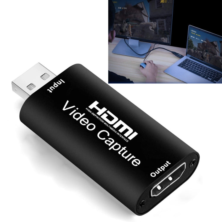 HDMI-Videoaufnahmekarte Live-Aufnahmebox Videoaufnahmeadapterbox, USB 2.0