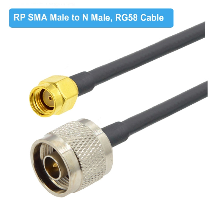 RP-SMA Stecker zu N Stecker RG58 Koaxial Adapterkabel, RP-SMA Stecker zu N Stecker 0,5m, RP-SMA Stecker zu N Stecker 1m, RP-SMA Stecker zu N Stecker 1,5m, RP-SMA Stecker zu N Stecker 3m, RP-SMA Stecker zu N Stecker 5m, RP-SMA Stecker zu N Stecker 10m