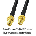 SMA Stecker zu SMA Stecker RG58 Koaxial Adapterkabel, SMA Buchse zu SMA Buchse 0,5m, SMA Buchse zu SMA Buchse 1m, SMA Buchse zu SMA Buchse 1,5m, SMA Buchse zu SMA Buchse 3m, SMA Buchse zu SMA Buchse 5m, SMA Buchse zu SMA Buchse 10m