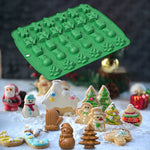 Weihnachtszubehör Tropfenleimform Kuchen Backwerkzeug, Grün, Rot, Schokolade