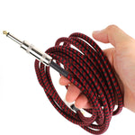 Gitarrenanschlusskabel Folk Bass Performance Geräuschreduzierung Winkel Audio Gitarrenkabel, 0,5m (Rot Schwarz), 1m (Rot Schwarz), 3m (Rot Schwarz), 6m (Rot Schwarz), 10m (Rot Schwarz)