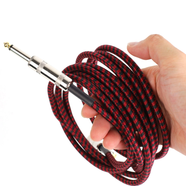 Gitarrenanschlusskabel Folk Bass Performance Geräuschreduzierung Winkel Audio Gitarrenkabel, 0,5m (Rot Schwarz), 1m (Rot Schwarz), 3m (Rot Schwarz), 6m (Rot Schwarz), 10m (Rot Schwarz)