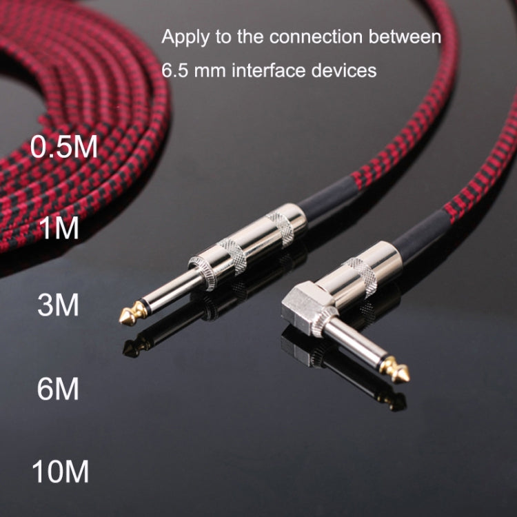 Gitarrenanschlusskabel Folk Bass Performance Geräuschreduzierung Winkel Audio Gitarrenkabel, 0,5m (Rot Schwarz), 1m (Rot Schwarz), 3m (Rot Schwarz), 6m (Rot Schwarz), 10m (Rot Schwarz)