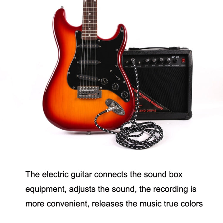 Gitarrenanschlusskabel Folk Bass Performance Geräuschreduzierung Winkel Audio Gitarrenkabel, 0,5m (Rot Schwarz), 1m (Rot Schwarz), 3m (Rot Schwarz), 6m (Rot Schwarz), 10m (Rot Schwarz)