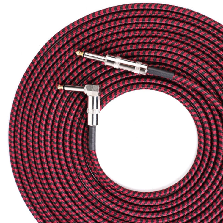 Gitarrenanschlusskabel Folk Bass Performance Geräuschreduzierung Winkel Audio Gitarrenkabel, 0,5m (Rot Schwarz), 1m (Rot Schwarz), 3m (Rot Schwarz), 6m (Rot Schwarz), 10m (Rot Schwarz)