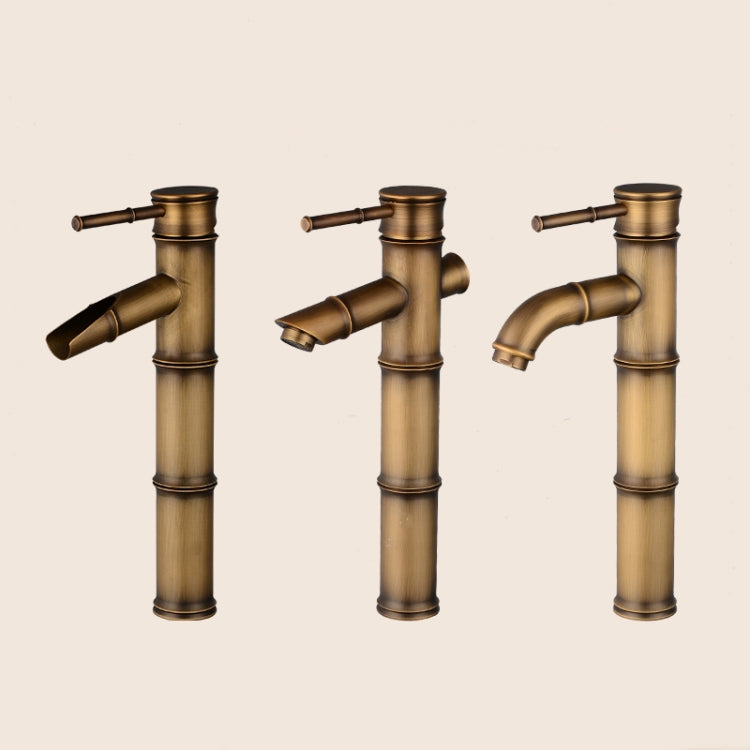 Antiker Retro Warm Kaltwasser Bad Waschtisch Bambus Wasserfall Waschtisch Kupfer Armatur, 2 Knöpfe gebrochen, 3 Knöpfe gebrochen, Frühe 2 Knöpfe, Frühe 3 Knöpfe, Winkel 2 Knöpfe, Winkel 3 Knöpfe
