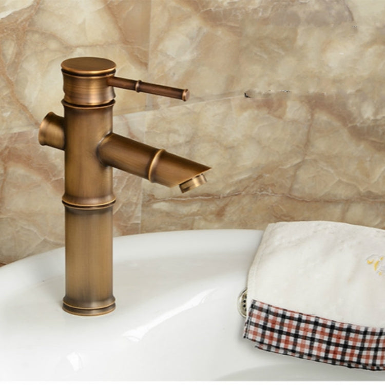 Antiker Retro Warm Kaltwasser Bad Waschtisch Bambus Wasserfall Waschtisch Kupfer Armatur, 2 Knöpfe gebrochen, 3 Knöpfe gebrochen, Frühe 2 Knöpfe, Frühe 3 Knöpfe, Winkel 2 Knöpfe, Winkel 3 Knöpfe