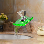LED Wasserfallarmatur, farbenfrohe Temperaturregelung, farbwechselnde Verbrühschutzarmatur, farbwechselnde Armatur
