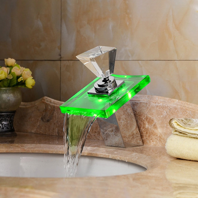 LED Wasserfallarmatur, farbenfrohe Temperaturregelung, farbwechselnde Verbrühschutzarmatur, farbwechselnde Armatur