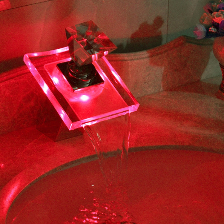 LED Wasserfallarmatur, farbenfrohe Temperaturregelung, farbwechselnde Verbrühschutzarmatur, farbwechselnde Armatur